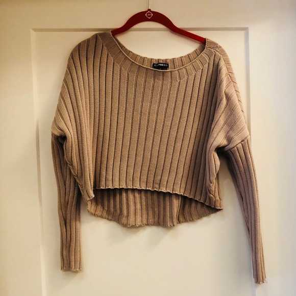 tan cropped sweater